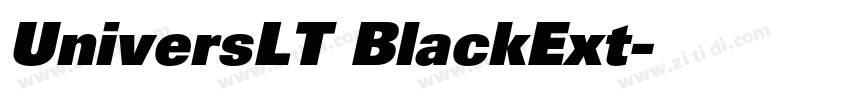 UniversLT BlackExt字体转换